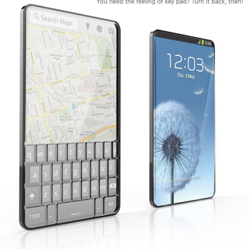 bubble phone with key pad and touch